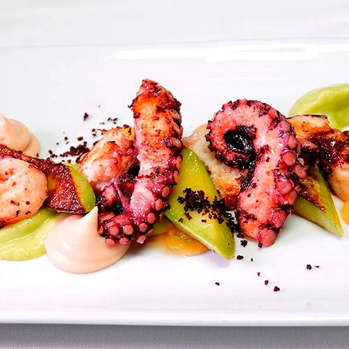 Polpo alla piastra - Chef Andrea Garbin - Ristorante La Prua di Alassio (SV)