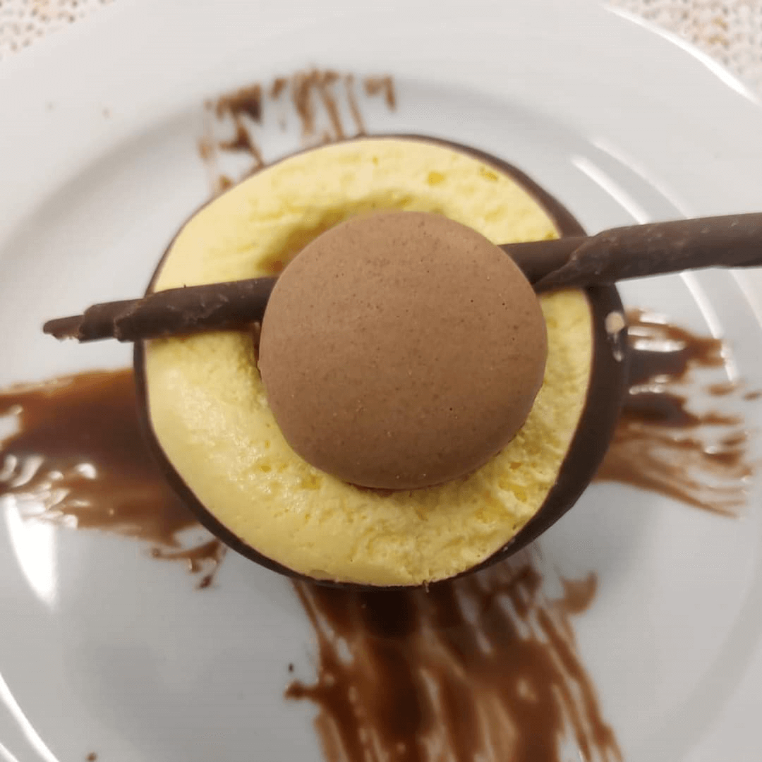 Semifreddo al cacao con gelato alla vaniglia - Chef Nabil El Bettach - Hotel Corso | Alassio (SV)