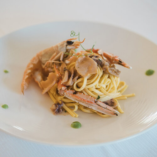 Tagliolini agli scampi - Chef Massimo Francesia - Hotel Gabriella Diano Marina (IM)